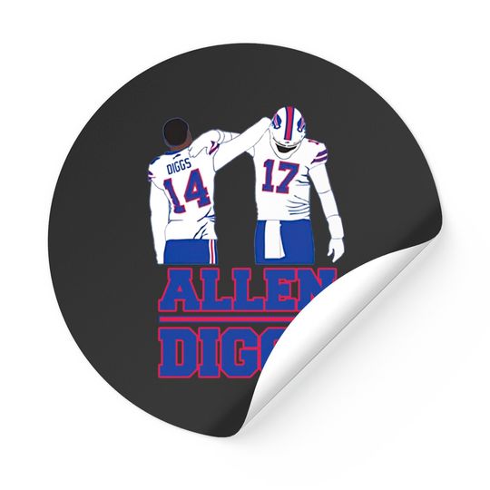 Stefon Diggs Josh Allen Back Pat Buffalo Football Fan Sticker