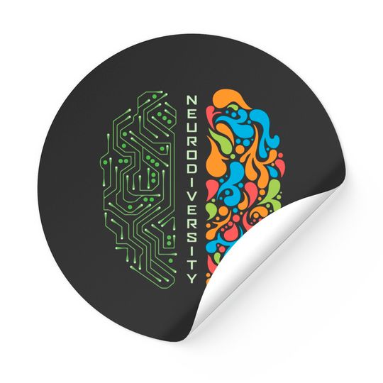 Embrace Neurodiversity Brain Sticker