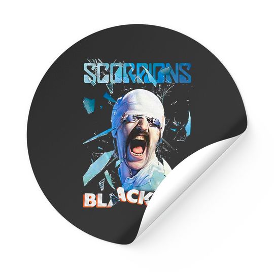 Scorpions German Rock Band Blackout Black Adult Sticker