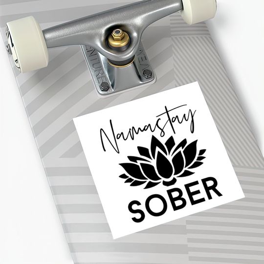 Namastay Sober Lotus Sobriety Recovery Sticker
