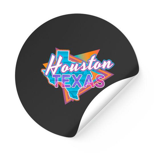 Houston Texas Vintage Retro Throwback Sticker