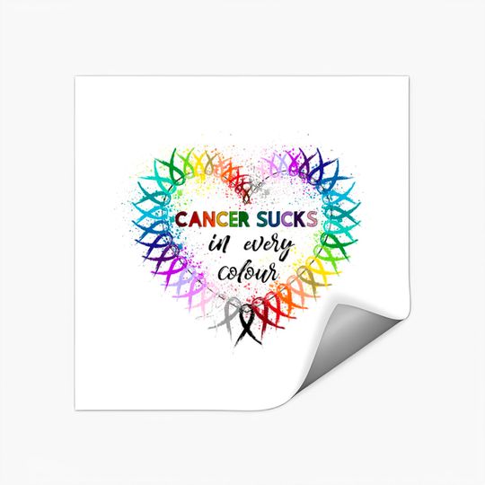 Cancer Sucks Sticker In Every Colour