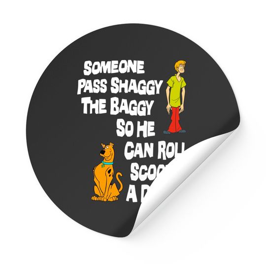 New Scooby Doo Pass Shaggy The Baggy Sticker Funny