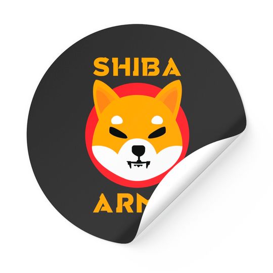Shiba Inu Token Crypto. Shib Army Hodler Coin Cryptocurrency Sticker