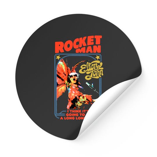Elton John Rocketman Feather Suit Sticker