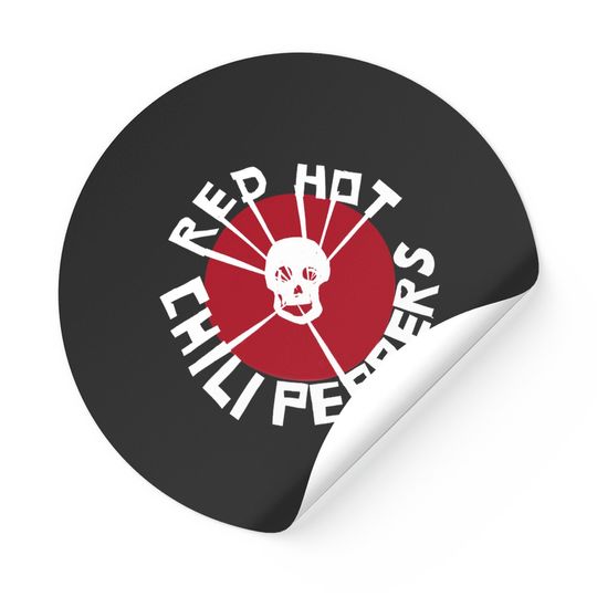 Red Hot Chili Peppers Flea Art Circle Skull Sticker