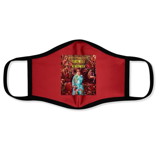 Elton John Farewell Yellow Brick Road The Final Tour 2022 Face Masks
