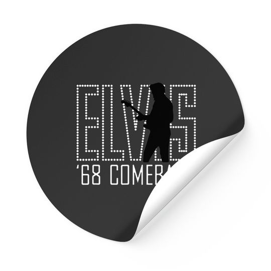 Elvis Presley Official 68 Comeback Red Sign Sticker