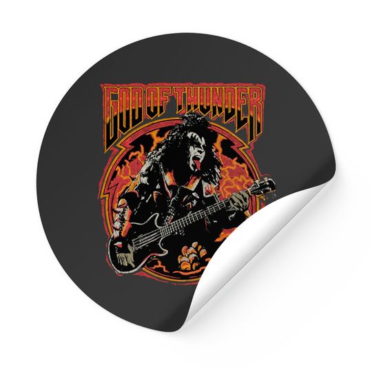 Kiss-band Sticker 2 Side Rock Band God-of-thunder-album Anniversary Fan Gift