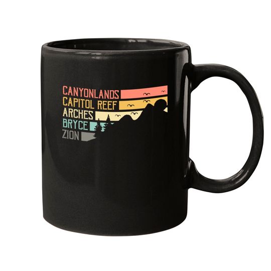 Discover Vintage Moab Souvenir Big 5 Utah Mighty Five National Park Mugs
