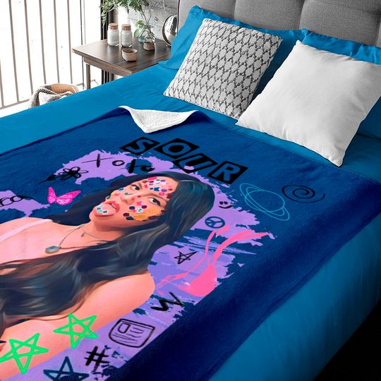 Olivia Rodrigo, Olivia Rodrigo sour album, good 4 u, deja vu, drivers lisense  Classic Baby Blankets