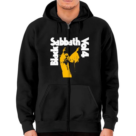 Black Sabbath Vol. 4 Vintage Coal Zip Hoodies