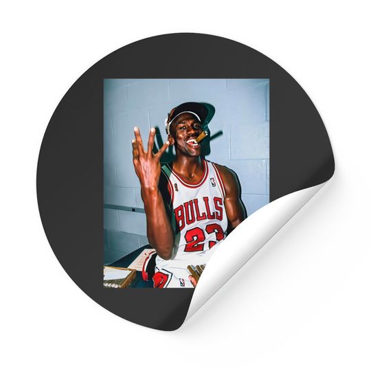 Vintage Michael Jordan Threepeat Men's Sticker
