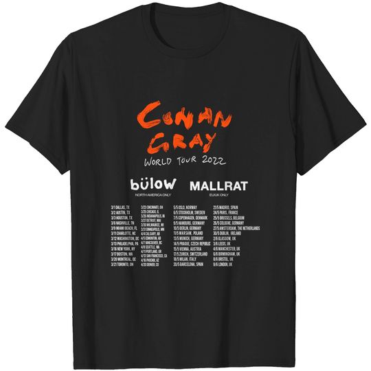 Conan Gray World Tour 2022 T-Shirts, Conan Gray North America Tour 2022