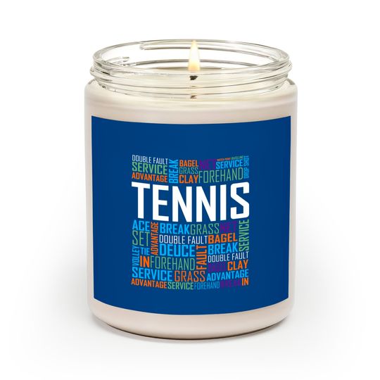 Tennis Lover Words Scented Candles