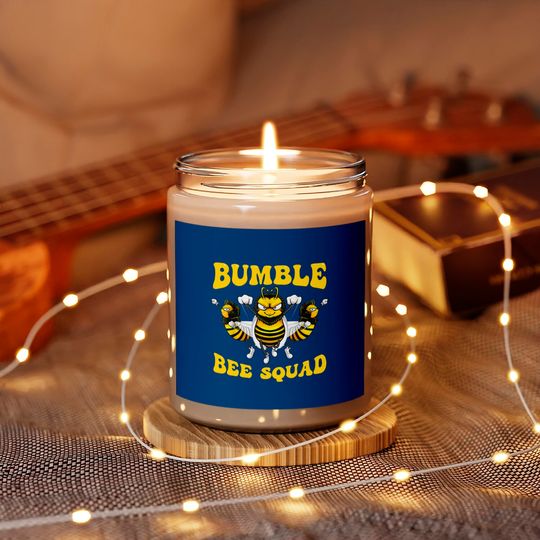 Funny Bumble Bee Design Squad Buddies Scented Candles