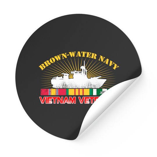 Brown-Water Navy Vietnam Veteran Stickers Stickers
