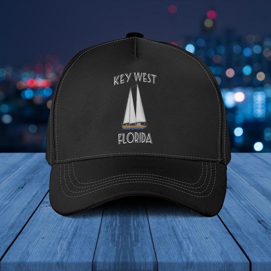 Key West Florida Fl Nautical Sailboat Sailing Baseball Caps