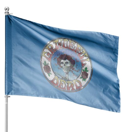 Grateful Dead Skull and Roses House Flags