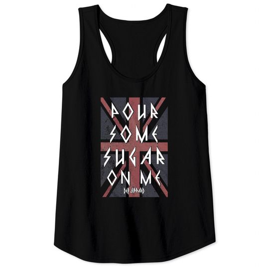 Def Leppard 80s Heavy Metal Band Rock n Roll Pour Some Sugar Tank Tops Tee