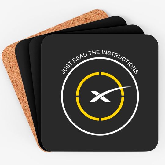 Read The Instructions SpaceX Droneship Elon Musk Coasters
