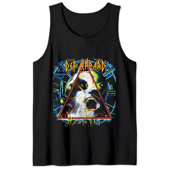 Def Leppard Hysteria 80s Rock Album Tank Tops & Stickers