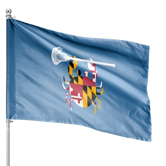 Maryland Crab Lacrosse Boys Stick House Flags