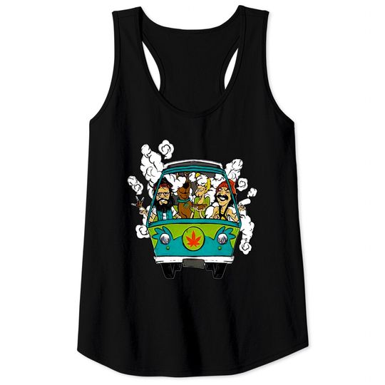 Cheech And Chong With Scooby Smoke Tank Tops, Cheech And Chong Tee Shirt