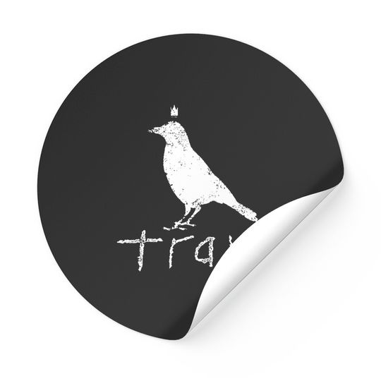Train Rock Band White Crow Logo Adult Short Sleeve Stickers Graphic Sticker