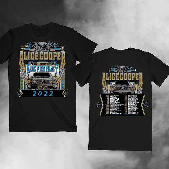 Tour 2022 Alice Cooper And Ace Frehley Detroit Muscle Concert T-shirt