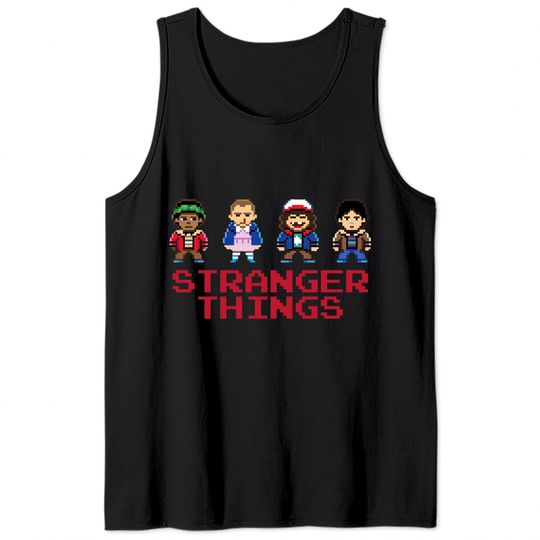 Stranger Things Pixel Characters 2 - Stranger Things - Tank Tops