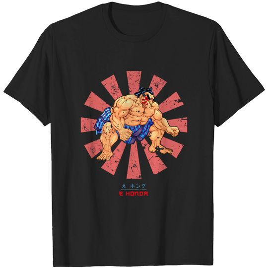 E Honda Retro Japanese Street Fighter - Street Fighter - T-Shirt