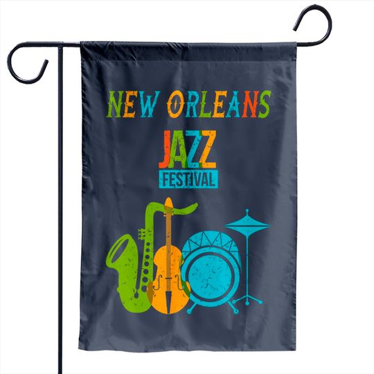 New Orleans Festival of Jazz Music Gift Louisiana Jazz Garden Flag Garden Flags