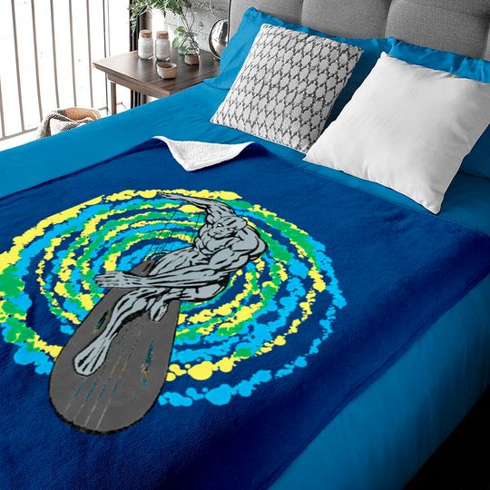 Cosmic Surfing - Silver Surfer - Baby Blankets