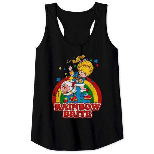 Distressed Rainbow Brite - Rainbow Brite - Tank Tops