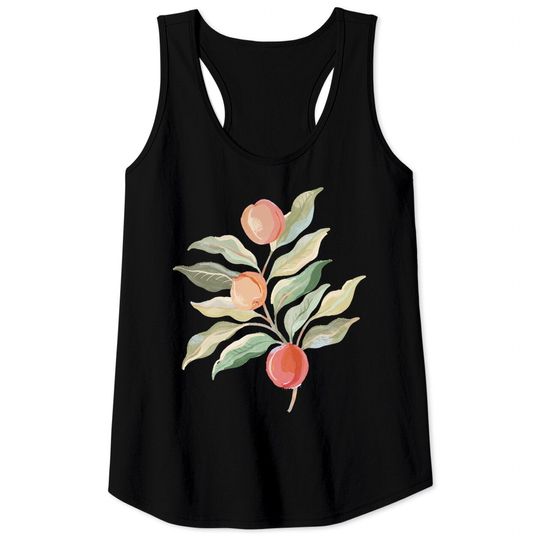 Peach T- Shirt Painterly Peaches T- Shirt Tank Tops