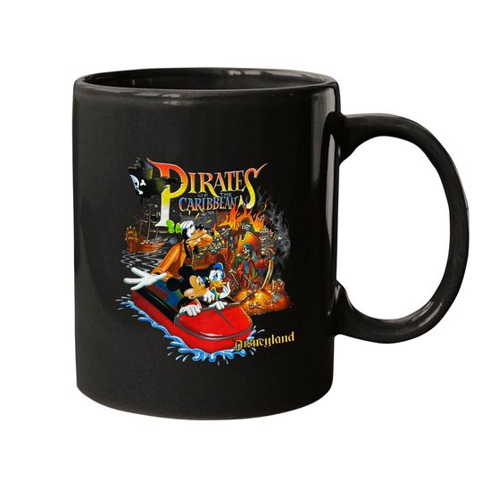 Vintage Pirates Of The Caribbean Mugs Disney Mug Splash Space Mountain