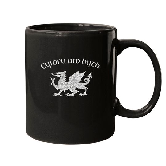 Wales, Red Welsh Dragon Mugs - Cymru Am Byth Pride