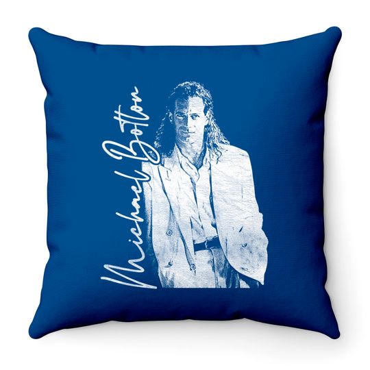 Discover Michael Bolton 90s Style Fan Design Throw Pillows