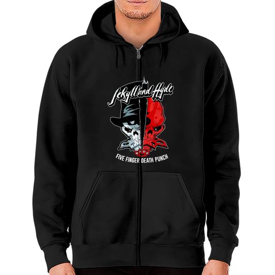 Five Finger Death Punch Jekyll and Hyde Rock Tee Zip Hoodies