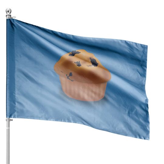 Blueberry Muffin House Flags