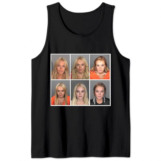 Lindsay Lohan Mugshots Tank Tops Dress