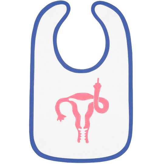 Uterus Shows Middle Finger Feminist Feminism Bibs