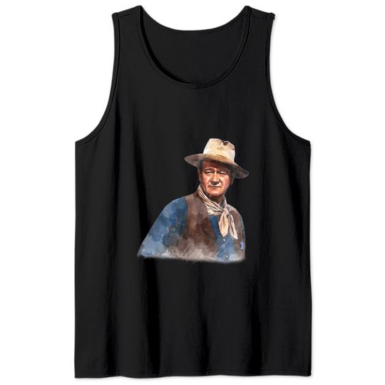 John Wayne "The Duke" - Watercolor - John Wayne - Tank Tops