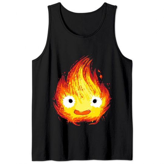 Fire Demon Calcifer painting Tank Tops