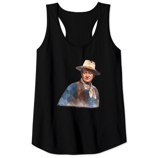 John Wayne "The Duke" - Watercolor - John Wayne - Tank Tops