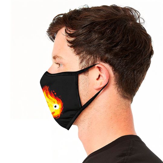 Fire Demon Calcifer painting Face Masks
