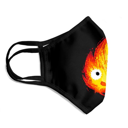 Fire Demon Calcifer painting Face Masks