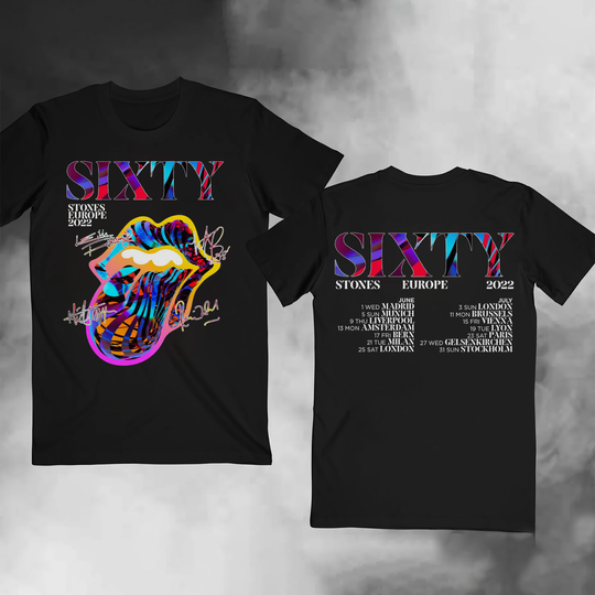 The Rolling Stones SIXTY Europe Tour 2022 T Shirt,The Rolling Stones Rock Band Shirt,Rolling Stones Tour Shirt