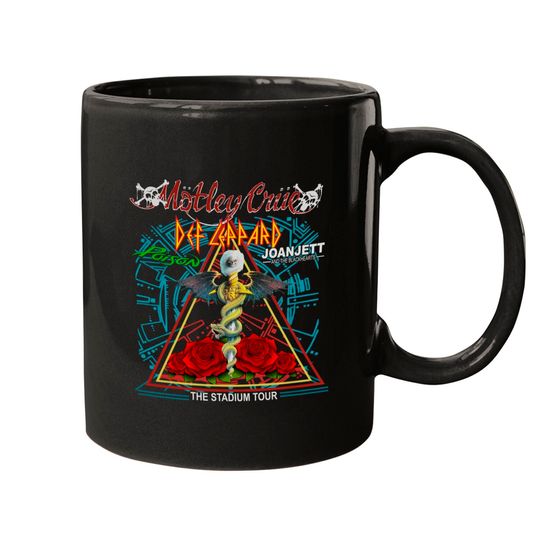 The Stadium Tour 2022 Mugs, Music Concert Mugs, Def Leppard Motley Crue Poison Joan Jett & the Blackhearts